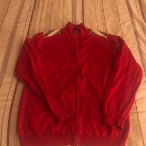 Boys' Nova Check-Trimmed Cardigan - Red